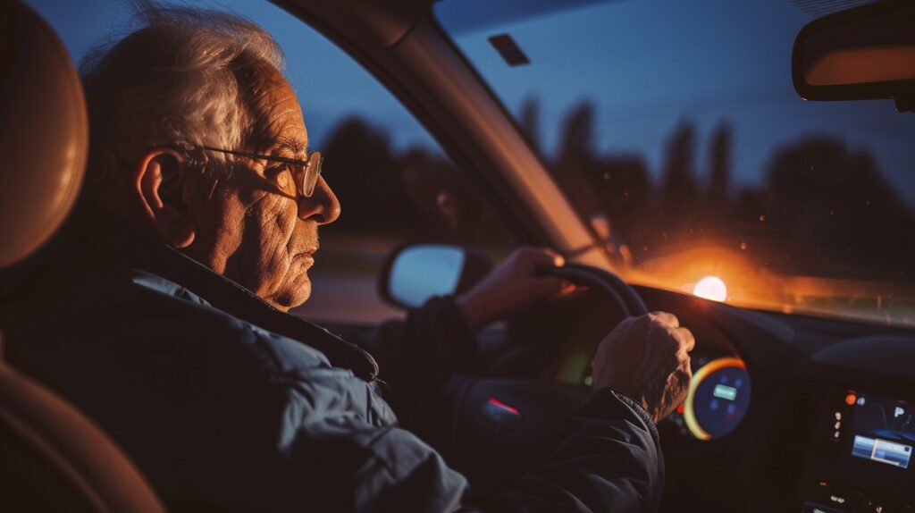 Senior citizen driving confident with his very cheap car insurance no deposit for seniors