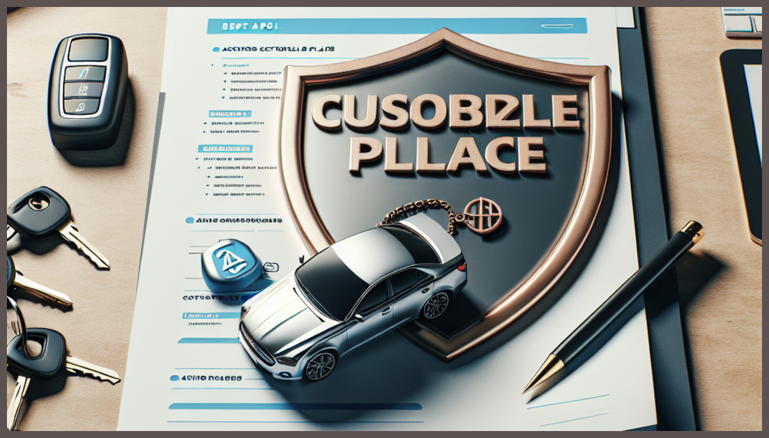 Simplistic graphic symbolizing affordable auto insurance and customizable plans.