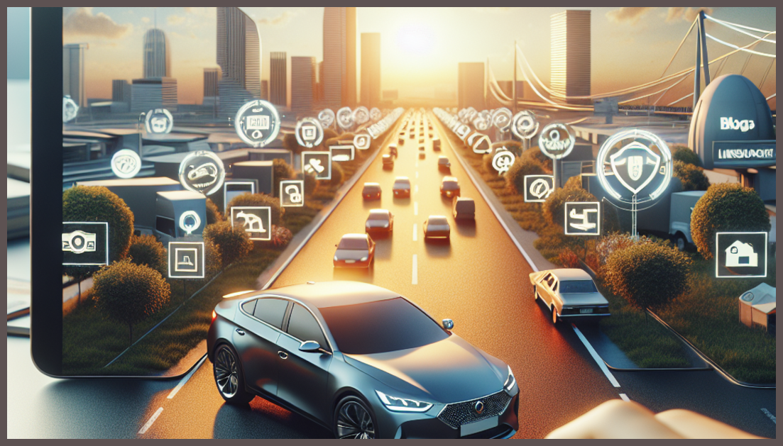 A minimalistic visual representation of car insurance for young drivers.
