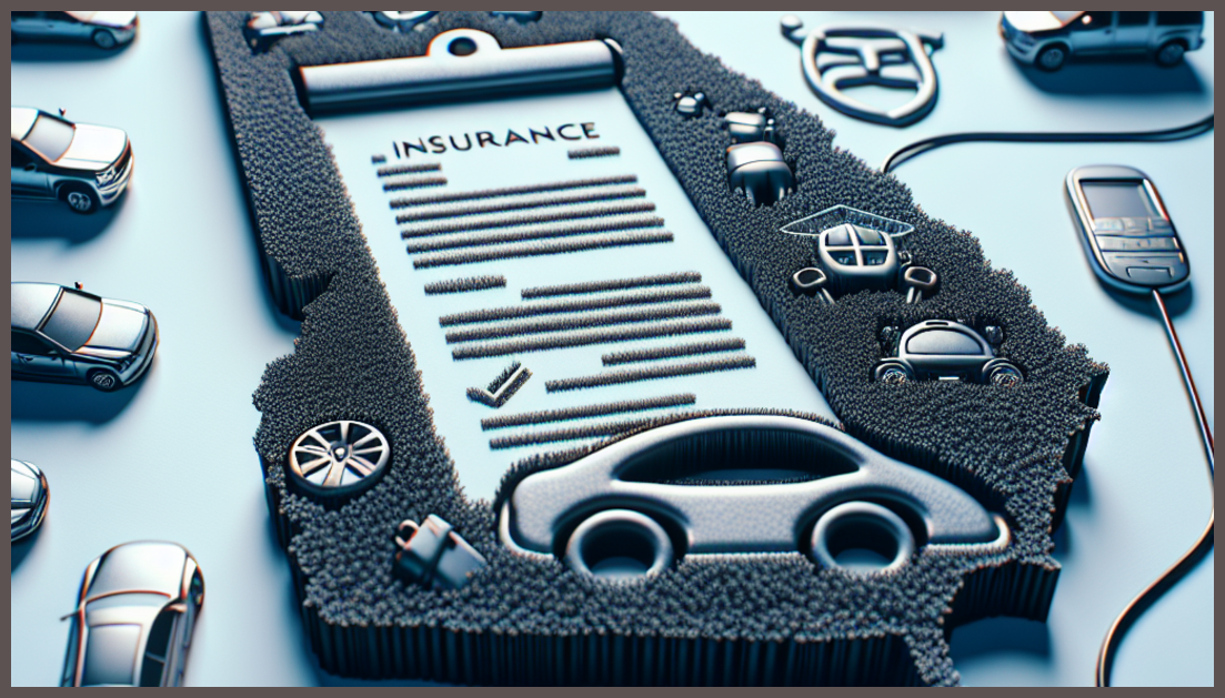 Symbol of car insurance with a Georgia outline in the background