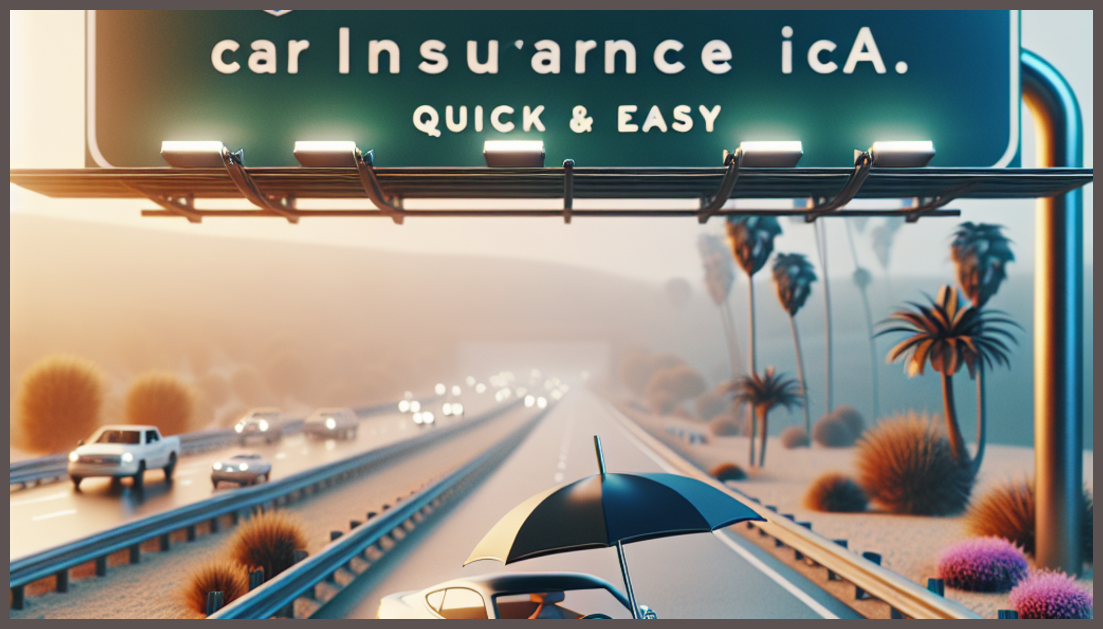 Symbolic representation of car insurance in California with a trusted theme.