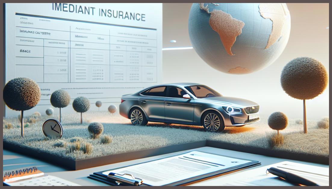 A car with insurance papers on a desk, symbolizing trust.
